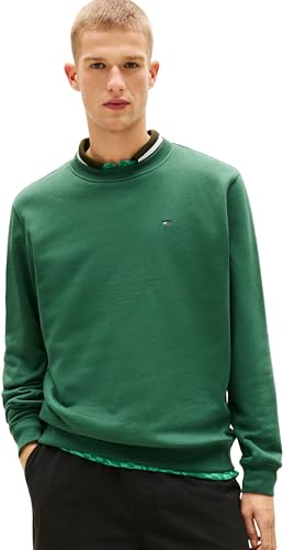 Sudadera Hombre Regular Fit Flag Fleece con Cuello Redondo, Multicolor (Shadow Pine), S