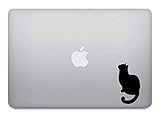 Black Cat #2 Macbook Decal - Kitten Kitty Sticker Removable Vinyl Skin for Apple Macbook Pro Air Mac Laptop - G009K