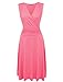 Tom's Ware Women Stylish Pleated Waist V-Neck Sleeveless Skater Dress