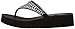 Skechers Cali Women's Vinyassa-Bindu Flip Flop,Black/Silver,7 M US