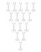 FUNRUN JEWELRY 15PCS 16G Acrylic Lip Rings Labret Nose Studs Piercing Labret Monroe Nose Studs Ear Tragus Helix Earring 3mm Ball 8mm Bar Length