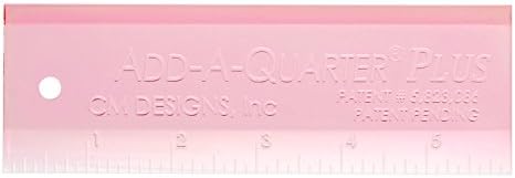 Quilter's Add A Quarter PLUS Ruler 2" x 6" Pink