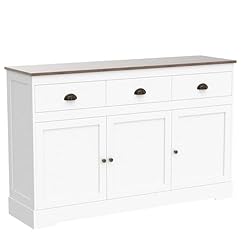 Keyluv White Buffet Cabinet Storage Sideboard