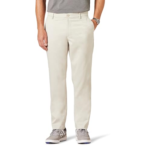 Amazon Essentials Short de Golf en Textile Extensible, Coupe athlétique (Grandes Tailles Disponibles) Homme, Gris Pierre, 28W / 32L