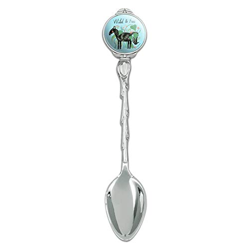 Wild and Free Black Horse Novelty Collectible Demitasse Tea Coffee Spoon