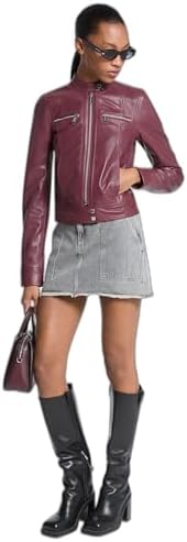 Amazon.com: Hope Crop Faux Leather Jacket - Black XS : Clothing
