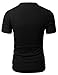Doublju Mens Henley T-shirts with Short Sleeve
