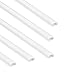 LEDdrop Aluminum Channel System with White Diffuser Covers, End Caps, and Variety Pack of Mounting Clips, for LED Flex/Hard Strip Light Installations, Pack of 5x 1m Segments, U-Shaped, U-12