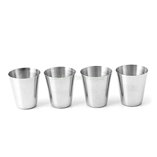 Mug Beer - Stainless Steel 4pcs Outdoor Camping Mini Cup Mug Drinking Coffee Beer With Case Dinnerware Serving - Tumbler Tree Colorado Beer Coffee Pink Hooks Cover Printing Holder Rambler Disne - Thumbnail 3