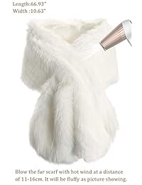 BABEYOND Womens Faux Fur Collar Shawl Faux Fur Scarf Wrap Capa de noche para abrigo de invierno