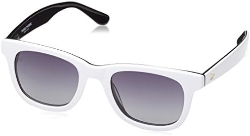 Wolfnoir Men's Kiara Jk Ying Noir, Bicolor Frame/ Black Lens Wayfarer 49mm Polarized Sunglasses