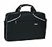Solo Vector Collection Laptop Slim Brief Case Holds Notebook Computer up to 16 Inches, Black with White Accents, VTR371-4/28