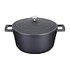 MasterClass-MCMCRD24-Lightweight-Casserole-Dish-with-Lid-Cast-Aluminium-Black-4-Litre-24-cm MasterClass Casserole Dish With Lid, Medium 4L/24 cm, Lightweight Cast Aluminium, Induction Hob And Oven Safe, Black