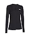 Under Armour Women's Tech Long Sleeve, Black/Metallic Silver, Large