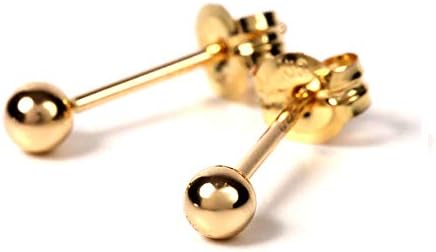 18金 ピアス GINGER掲載 PLUSTER K18 日本製 丸玉 セカンドピアス ゴールド 金属アレルギー対応 2mm レディース [専用ポーチ付き]
