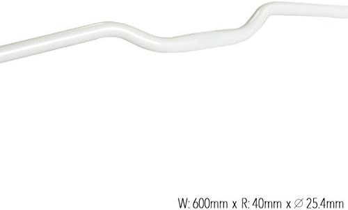 Riser Handlebar for Fixie Bikes – Alloy construction. Extra wide for added comfort-White
