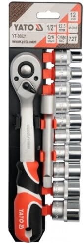 YT Yato Professional 38821 Creature-Socket-Set 1/2 "12pcs