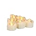 CANDLE CHOICE Battery Operated Flameless Votive Candles with Timer Realistic Flickering Fake Electric LED Tea Lights Tealights for Halloween Christmas Party Wedding Decorations Batteries Incl. 6 Pack