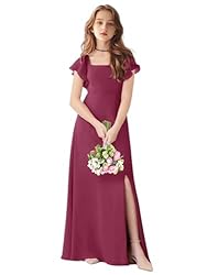 TAISHAN Junior Bridesmaid Dress for Wedding Ruffle