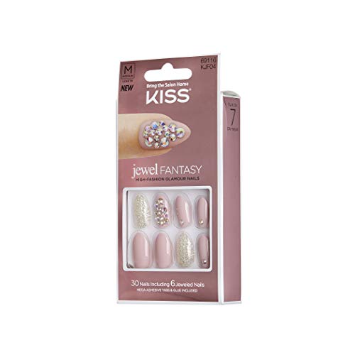 KISS Jewel Fantasy Nails Medium Length (KJF04) Pricepulse