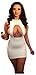 Women's Sleeveless Dress Bandage Mini Dress, White, One Size