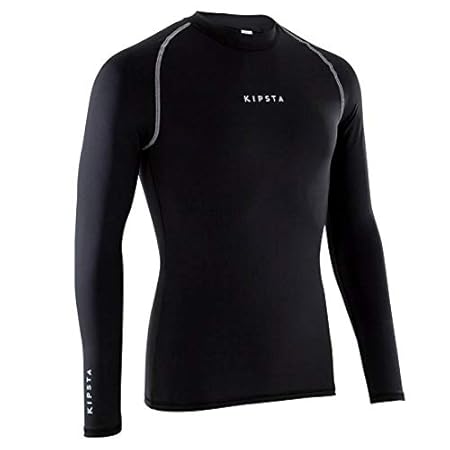 Buy Kipsta Keepdry 100 Adult Breathable Long Sleeve Base Layer - Black ...