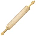 Rolling Pin - Classic Wood - Ideal for Baking Needs - Professional Dough Roller - Used by Bakers & Cooks for Pasta, Cookie Dough, Pastry, Bakery, Pizza, Fondant, Chapati - 16.5 inches by 2.2 inches