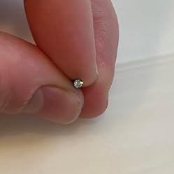 Cubic Zirconia Press Fit Nose Bone Stud Titanium IP