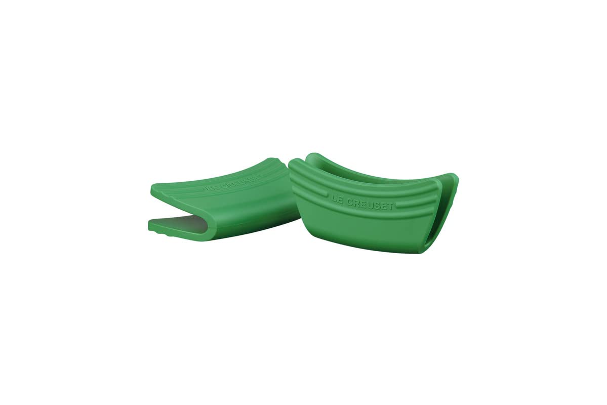 LE CREUSET x2 Silicone Side Handle Grip Bamboo -Standard Pkg