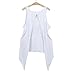 Iusun Women's Summer Sleeveless Tank Tops Backness Loose Blouse Shirt (White, L)