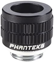 Phanteks - G 1/4" Hard Tubing Compression Fitting for 12mm OD Viton O-Rings Aluminum Ring Cap black Cooling PH-HTC1210_BK