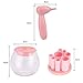 CkeyiN Makeup Brush Cleaner Automatic Spinner Cleaner Electric Foundation and Eyeshadow brush cleaner Fast Deep Cleaning 360 Rotation with 8 Rubber Holders, Suit for All size Makeup Brushe