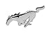 Ford Mustang Running Horse Pony Emblem - Chrome