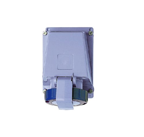 MK Commando K9762 32A 2P+E 200-250V Angled Socket Outlet (IP67) - Blue