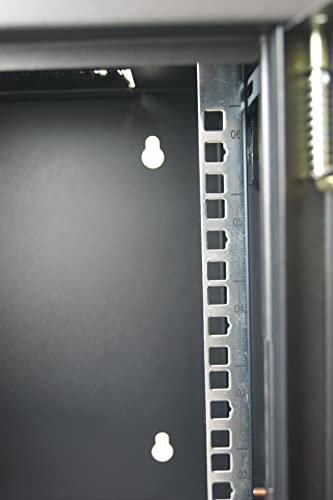 37483 - Caja de Red (10 Pulgadas, 6U, Montaje en Pared, bahía de elaboración, 310 x 300 x 350 mm, con Puerta de Cristal con Cerradura, Color Negro