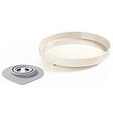 Miniware Natural Bamboo Sandwich Plate Set with Detachable Suction Foot, Natural Bamboo
