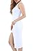 YMING Women Zip-Front Bodycon Party Club Evening Plus Size Dress S-4XL (M, WHITE2)