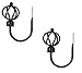 TEJATAN - Curtain Holdbacks for Draperies – Color - Black, Set of 2 (1 Pair) (Can Also be Known as - Curtain Hooks for Wall, Curtain Holdback, Curtain Ties, tie Backs for Curtains, Pullbacks)