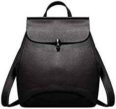 BLACK NOTHING Carverley Buckle Leather Backpack Cowhide Black