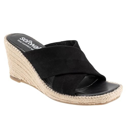 SoftWalk Women's Hastings Sandal Black Suede