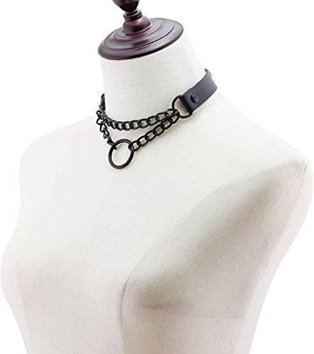 Baisihua-Beautylife-Donne-Collare-di-Cuoio-Girocollo-PU-Sexy-Punk-del-Choker-Gotica-Harness-Caged-Corpo
