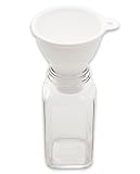 Silicone Mini Spice Funnel, No Clog Large Bottom Opening for Fast Pouring of Powdered, Leafy and Whole Spices by SpiceLuxe