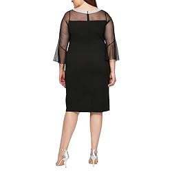 Alex Evenings Women's Plus Size Short Shift Dress