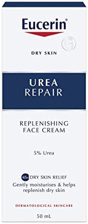 Eucerin UREA REPAIR Replenishing Face Cream, Dry Skin Relief, 50 milliliters (Pack of 1)