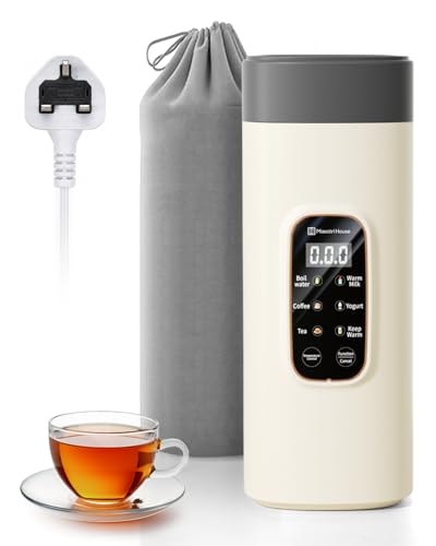 Maestri House Travel Kettle 550ml,Smart Kettle with 6 Temperature Settings | 400W Fast Boil Portable Kettle, 304 Stainless Steel, Leak-Proof Electric Kettle for Travel, Hotel, Office, Tea and Coffee