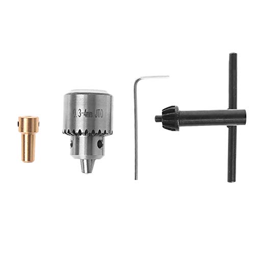 Muye 4pcs 0.3-4mm Micro Motor Quick Change Drill Chuck Clamping 1/8"(3.17mm) Shaft Connecting Rod Brass Sleeve Hexagonal Wrench - Thumbnail 4