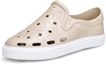 Women's Jelly Flat Sandals Breathable Hollow Lightweight Soft Flexible Comfy Slip On Loafers