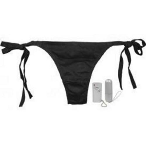 Wireless Remote Control Vibrating Panty - Black - Choose expedited shipping at checkout and get a free 3 yr. warranty... image