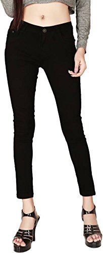 sajani slim women's ankle length black jeans