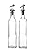 Juvale Olive Oil Dispenser Bottle Set & Vinegar Cruet - 17 Fl Oz/500ml Clear Glass - Airtight Pour Spouts & Lever-Release Lids - Kitchen Oil Dispenser & Salad Dressing Container